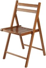 Folding Chair Set, No assembly, Teak, Set of 4