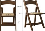 Wooden Folding Chair with Soft Cushion, Simple and Stylish, Comfortable and Durable, Suitable for Weddings, banquets and Events,Classic-Fruitwood, Set of 2 - Image 2