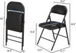 4 Pack Folding Chairs with Padded Cushion & Back, Padded Folding Chairs for Home, Office, Indoor, Outdoor Events (Black, 4 Pack) - Image 2