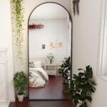 71"x26" Arch Full Length Mirror, Wall Mirror Floor Mirror with Stand Hanging or Leaning, Aluminum Alloy Frame Full Body Mirror for Bedroom, Dressing Room, Black - Image 2