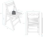 Casual Home Wooden Folding Chairs 2-Pcs Set - White - Image 2